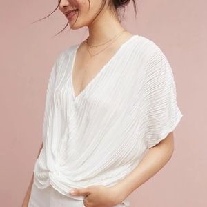 Eri + Ali Anthropologie Knot Front Blouse